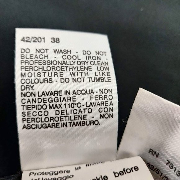 'S Max Mara Womens Black Polyester Silk Nylon Feel Belt Short Pencil Skirt US 4 - Picture 8 of 8